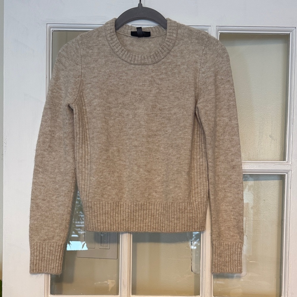 Topshop Beige Crew Neck Women's Sweater